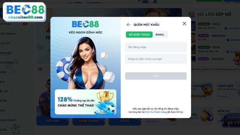 Những câu hỏi thường gặp về đăng nhập tài khoản BEC88